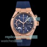 Swiss Replica Vacheron Constantin Overseas Rose Gold Watch with Blue Dial 42mm